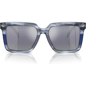 Michael Kors mens Mk2217u Abruzzo Universal Fit Square Sunglasses(Blue Horn/Blue Mirrored Gradient)