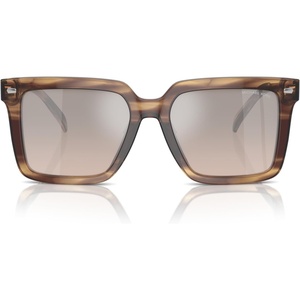 Michael Kors mens Mk2217u Abruzzo Universal Fit Square Sunglasses(Brown Horn/Brown Gradient Black Mirrored)