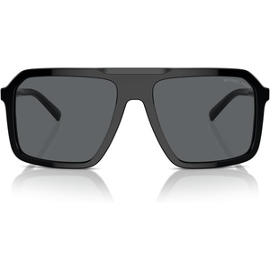 Michael Kors mens Mk2218u Murren Universal Fit Square Sunglasses(Black/Dark Grey Solid)