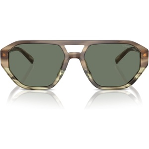 Michael Kors mens Mk2219u Zurich Universal Fit Aviator Sunglasses(Olive Tortoise/Green Solid)