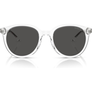 Michael Kors mens Mk2227 Big Bend Round Sunglasses(Clear/Dark Grey Solid)