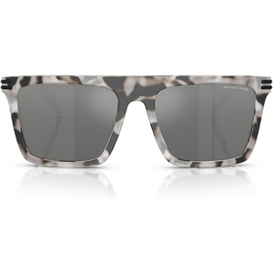Michael Kors mens Mk2249u Edgewater Universal Fit Square Sunglasses(Grey Tortoise/Grey Mirrored Silver Gradient)