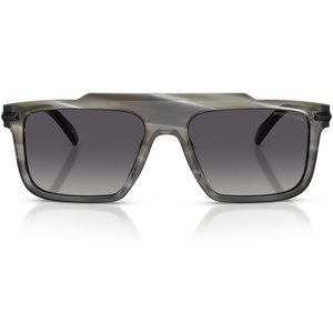 Michael Kors mens Mk2278u Boston Universal Fit Square Sunglasses(Charcoal Horn/Grey Monochromatic Polarized)