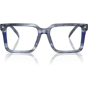 Michael Kors mens Mk4121u Mosel Universal Fit Square Prescription Eyewear Frames(Blue Horn/Demo Lens)