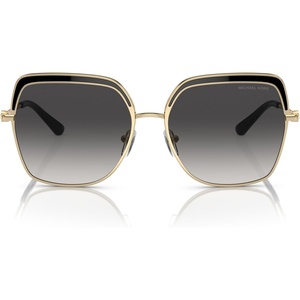 Michael Kors womens Mk1141 Greenpoint Square Sunglasses(Light Gold/Black Insert/Grey Gradient)