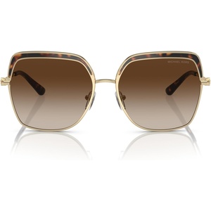 Michael Kors womens Mk1141 Greenpoint Square Sunglasses(Light Gold/Dark Tortoise Insert/Brown Gradient)