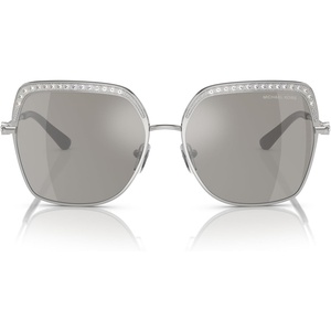 Michael Kors womens Mk1141 Greenpoint Square Sunglasses(Silver/Crystal Insert)