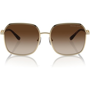 Michael Kors womens Mk1145b Cadiz Square Sunglasses(Shiny Light Gold/Brown Gradient)