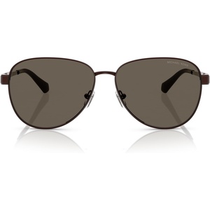 Michael Kors womens Mk1160 Biarritz Aviator Sunglasses(Shiny Chocolate/Chocolate Solid)
