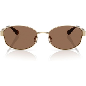 Michael Kors womens Mk1161 Monte Carlo Oval Sunglasses(Light Gold/Brown Solid)