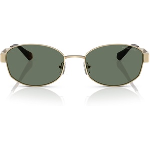 Michael Kors womens Mk1161 Monte Carlo Oval Sunglasses(Light Gold/Green Solid)