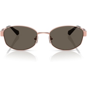Michael Kors womens Mk1161 Monte Carlo Oval Sunglasses(Rose Gold/Chocolate Solid)