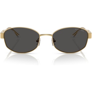 Michael Kors womens Mk1161 Monte Carlo Oval Sunglasses(Yellow Gold/Dark Grey Solid)