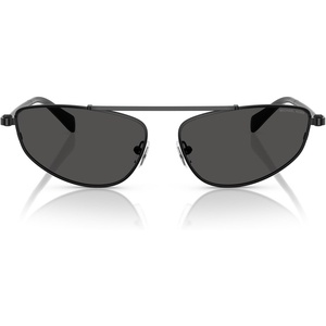 Michael Kors womens Mk1164 Buenos Aires Oval Sunglasses(Black Shiny/Dark Grey Solid)