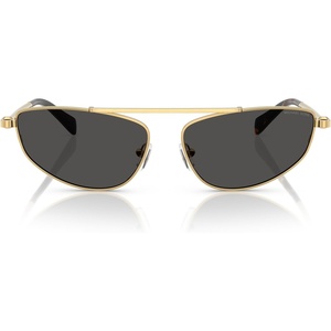 Michael Kors womens Mk1164 Buenos Aires Oval Sunglasses(Shiny Gold/Dark Grey Solid)