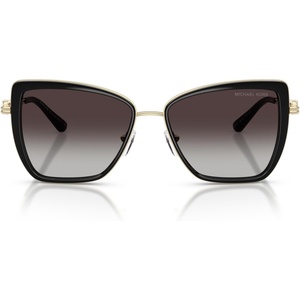 Michael Kors womens Mk1178 Sea Island Butterfly Sunglasses(Black/Light Grey Gradient Black)
