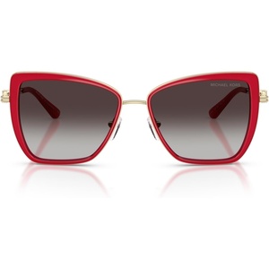 Michael Kors womens Mk1178 Sea Island Butterfly Sunglasses(Raspberry/Light Grey Gradient Black)