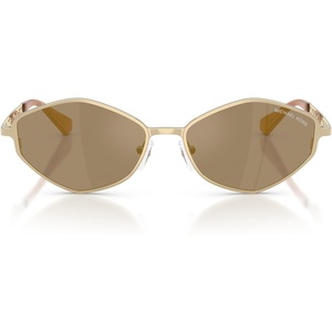 Michael Kors womens Mk1181 Gold Coast Hexagonal Sunglasses(Light Gold/Dark Grey Monochromatic)