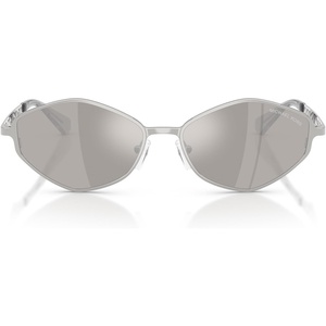 Michael Kors womens Mk1181 Gold Coast Hexagonal Sunglasses(Silver/Silver Mirrored)