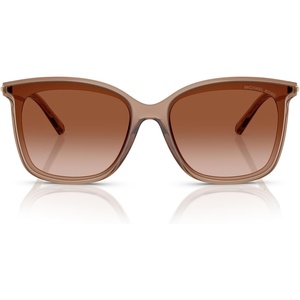 Michael Kors womens Mk2079u Zermatt Universal Fit Square Sunglasses(Brown Transparent/Brown Gradient)