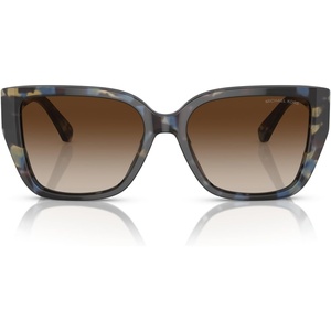 Michael Kors womens Mk2199 Acadia Rectangular Sunglasses(Bright Blue Tortoise/Brown Gradient)
