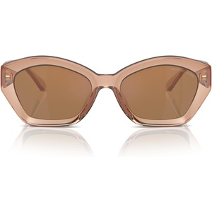 Michael Kors womens Mk2209u Bel Air Universal Fit Butterfly Sunglasses(Brown Transparent/Brown Solid Back Mirrored)