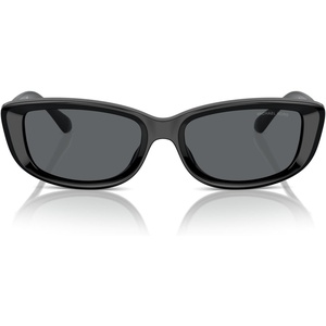 Michael Kors womens Mk2210u Asheville Universal Fit Rectangular Sunglasses(Black/Dark Grey Solid)