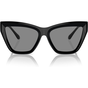 Michael Kors womens Mk2211u Dubai Universal Fit Cat Eye Sunglasses(Black/Dark Grey Solid)