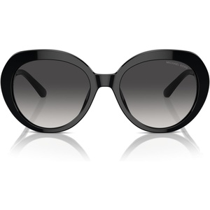 Michael Kors womens Mk2214u San Lucas Universal Fit Round Sunglasses(Black/Dark Grey Gradient)