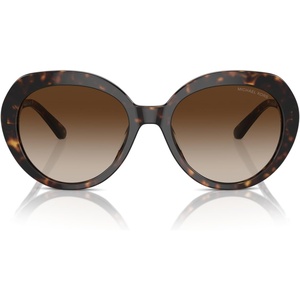 Michael Kors womens Mk2214u San Lucas Universal Fit Round Sunglasses(Dark Tortoise/Brown Gradient)
