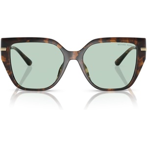 Michael Kors womens Mk2231u St. Barths Universal Fit Square Sunglasses(Dark Tortoise/Green Solid Photochromic)