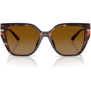 Michael Kors womens Mk2231u St. Barths Universal Fit Square Sunglasses(Luggage Tortoise/Brown Monochromatic Polarized)