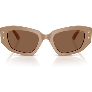 Michael Kors womens Mk2234b Le Praz Cat Eye Sunglasses(Camel/Brown Solid)