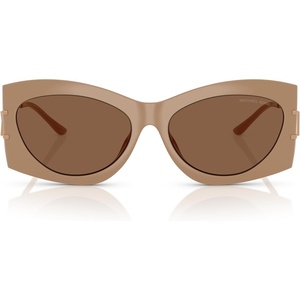 Michael Kors womens Mk2235u Navarra Universal Fit Square Sunglasses(Camel/Brown Solid)