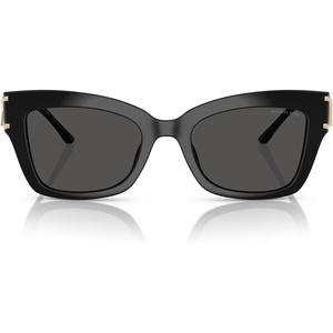 Michael Kors womens Mk2237u Cantabria Universal Fit Square Sunglasses(Black/Dark Grey Solid)
