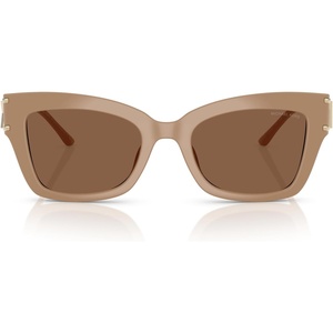Michael Kors womens Mk2237u Cantabria Universal Fit Square Sunglasses(Camel/Brown Solid)