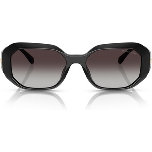 Michael Kors womens Mk2240u Siesta Key Universal Fit Rectangular Sunglasses(Black/Dark Grey Gradient)