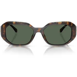 Michael Kors womens Mk2240u Siesta Key Universal Fit Rectangular Sunglasses(Dark Tortoise/Green Solid)