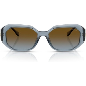 Michael Kors womens Mk2240u Siesta Key Universal Fit Rectangular Sunglasses(Denim Transparent/Brown Blue Gradient)
