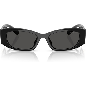 Michael Kors womens Mk2243u Rhodes Universal Fit Oval Sunglasses(Black/Dark Grey Solid)