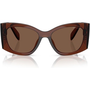 Michael Kors womens Mk2244u Costa Blanca Universal Fit Square Sunglasses(Brown Transparent/Brown Solid)