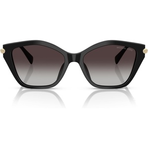 Michael Kors womens Mk2246u Catskills Universal Fit Butterfly Sunglasses(Black/Dark Grey Gradient)