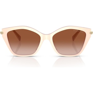 Michael Kors womens Mk2246u Catskills Universal Fit Butterfly Sunglasses(Light Sand Laminate/Light Brown Gradient)