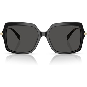 Michael Kors womens Mk2247u Quogue Universal Fit Square Sunglasses(Black/Amber Tortoise/Dark Grey Solid)
