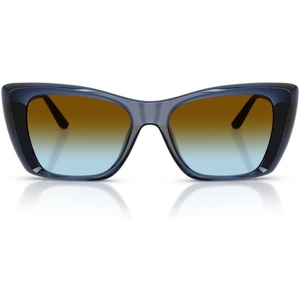 Michael Kors womens Mk2270u Tokyo Universal Fit Square Sunglasses(Navy/Brown Blue Gradient)