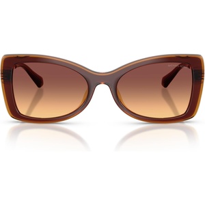 Michael Kors womens Mk2272u Malaga Universal Fit Butterfly Sunglasses(Dark Brown/Brown Gradient)