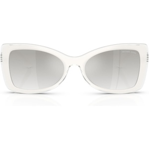 Michael Kors womens Mk2272u Malaga Universal Fit Butterfly Sunglasses(White/Grey Clear Gradient)