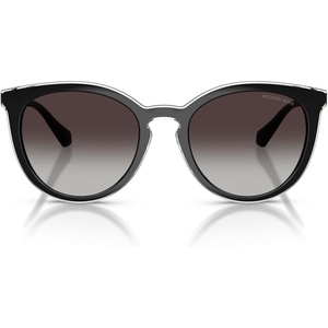 Michael Kors womens Mk2274u Tarifa Universal Fit Round Sunglasses(Black/Light Grey Gradient Black)