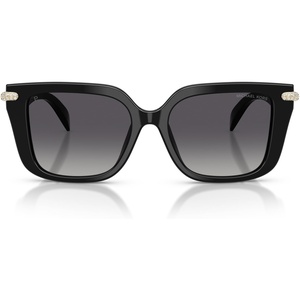 Michael Kors womens Mk2275bu Santo Domingo Universal Fit Square Sunglasses(Black/Grey Polarized Monochromatic)