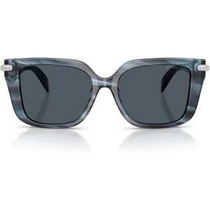 Michael Kors womens Mk2275bu Santo Domingo Universal Fit Square Sunglasses(Denim Horn/Blue Monochromatic)